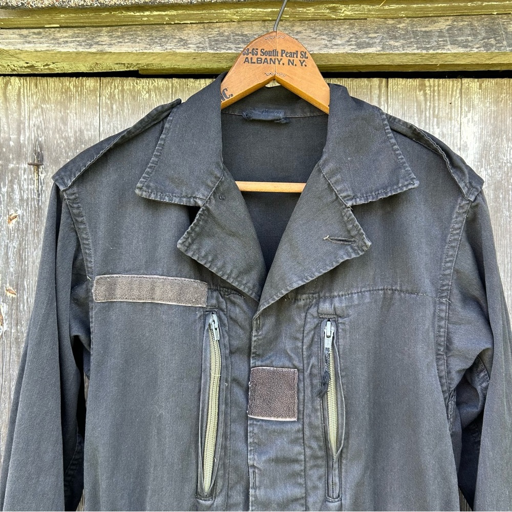 Vintage Black French Military Army Jacket - Picture 3 of 6